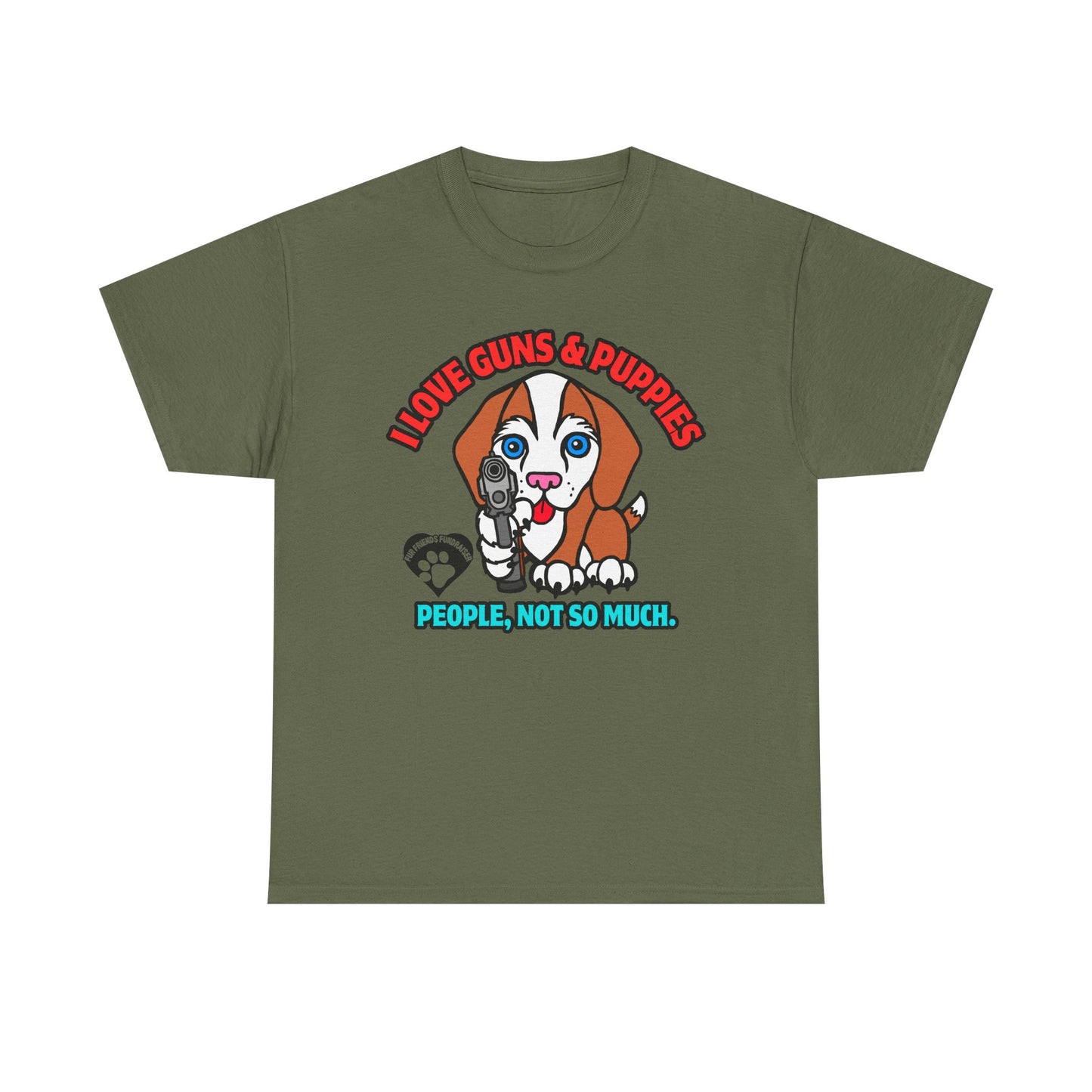 I LOVE Puppies! Unisex Heavy Cotton Tee