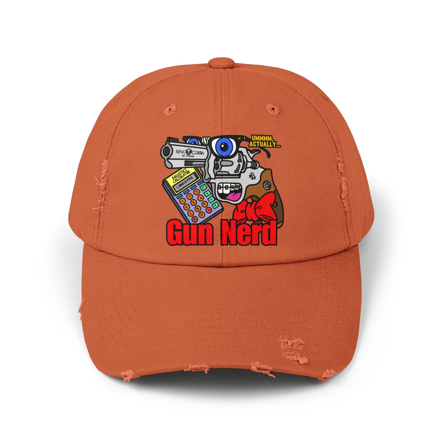 Gun Nerd! Unisex Distressed Cap