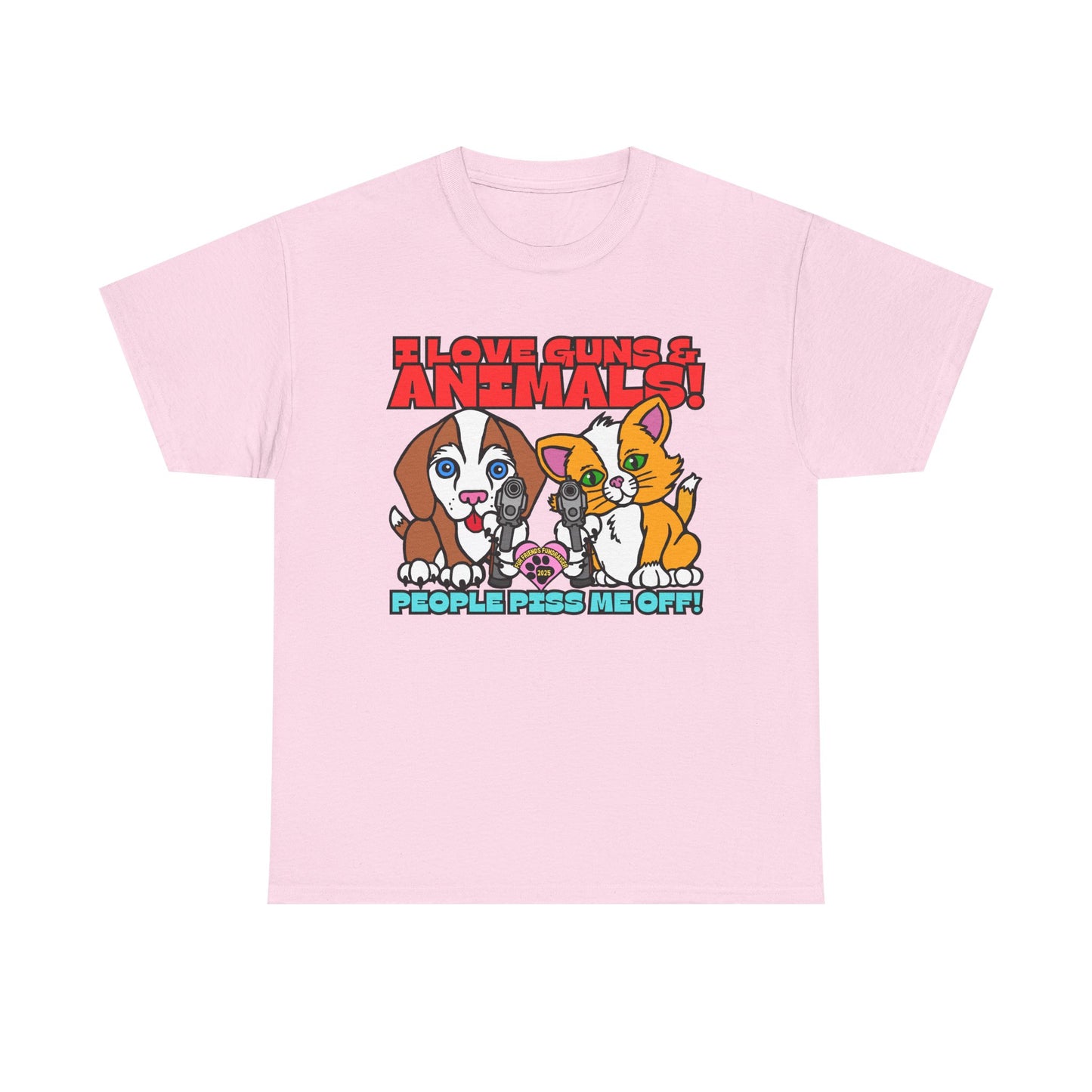 (FFF) I Love Guns & Animals! Unisex Heavy Cotton Tee