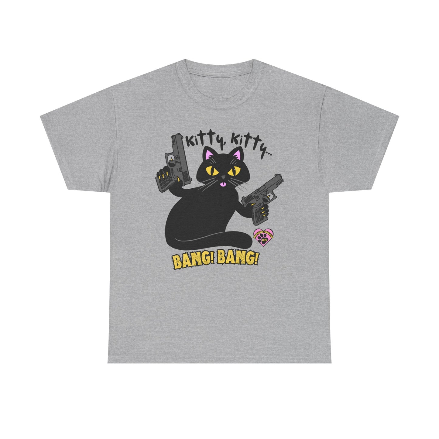 (FFF) Kitty, Kitty Bang, Bang! Unisex Heavy Cotton Tee