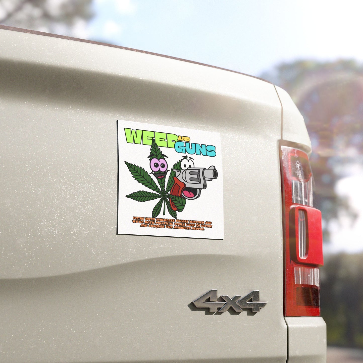Weed & Guns! Car Magnets