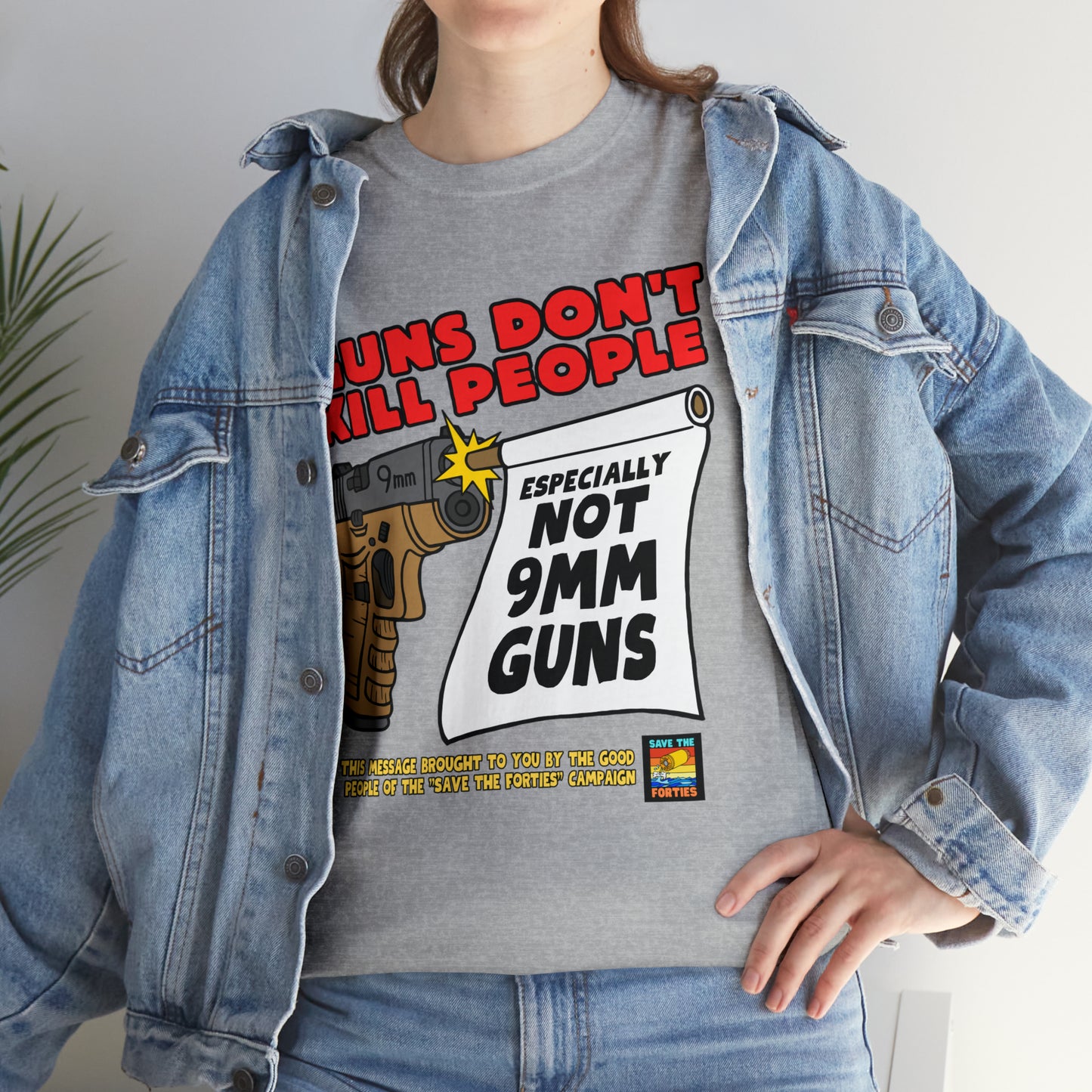 Guns Don't Kill Unisex Heavy Cotton Tee