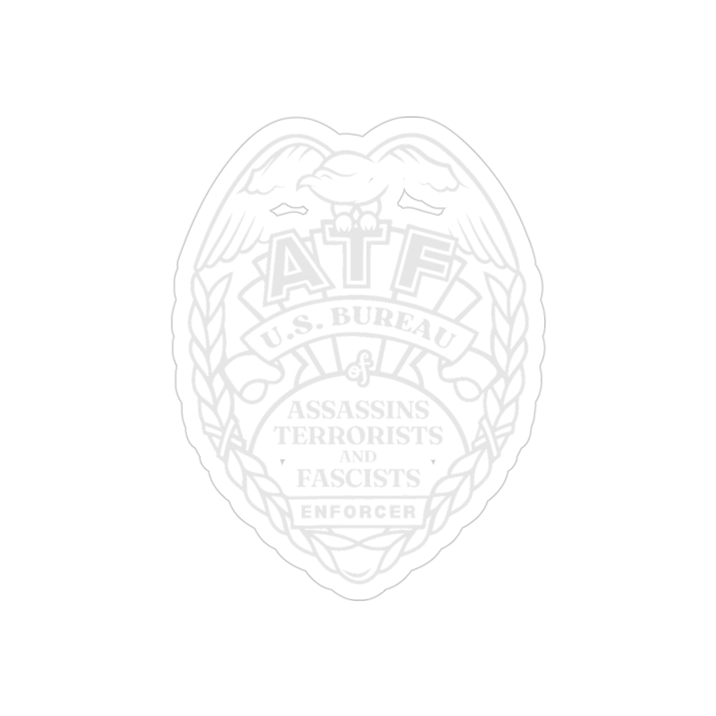 ATF! Transparent Outdoor Stickers, Die-Cut, 1pcs