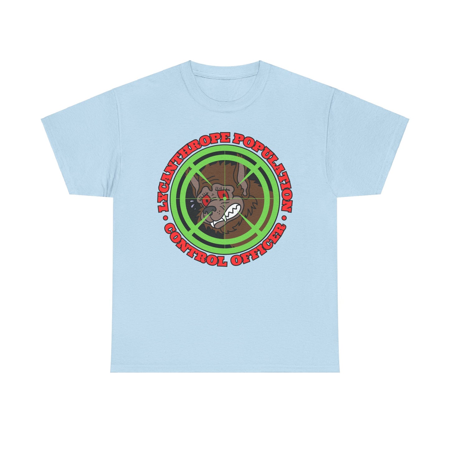 Lycanthrope Population Control Officer Unisex Heavy Cotton Tee