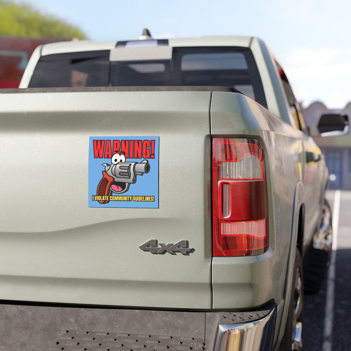 Funny Warning Car Magnet - Community Guidelines Violator