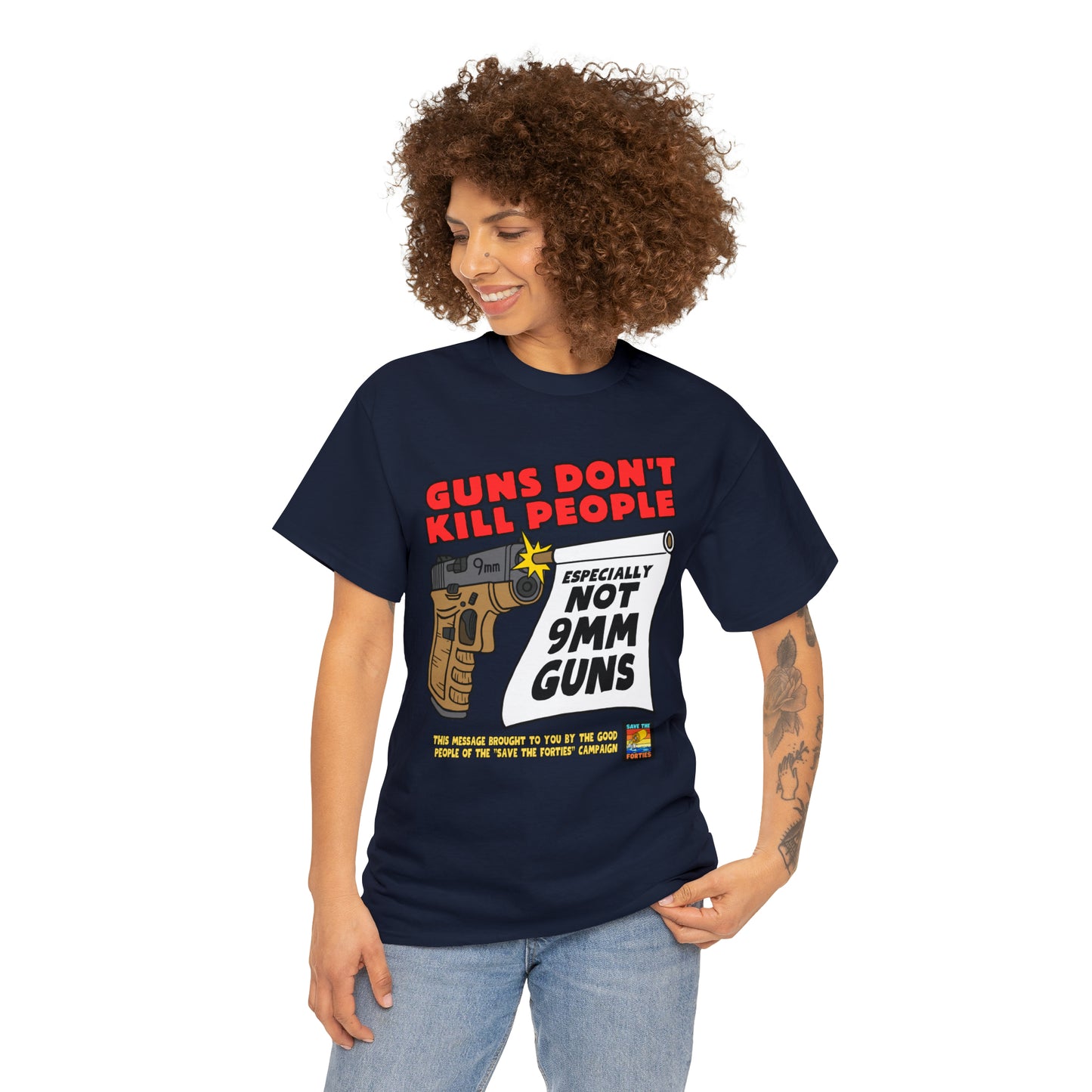 Guns Don't Kill Unisex Heavy Cotton Tee