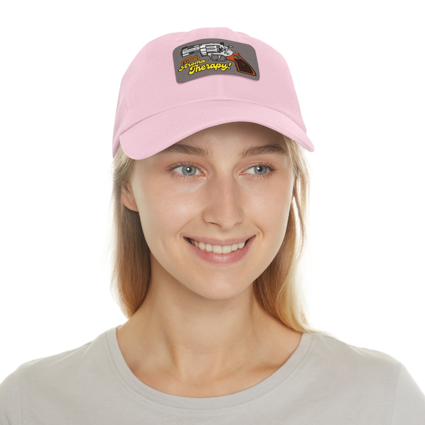 AromaTherapy! Dad Hat with Leather Patch (Rectangle)