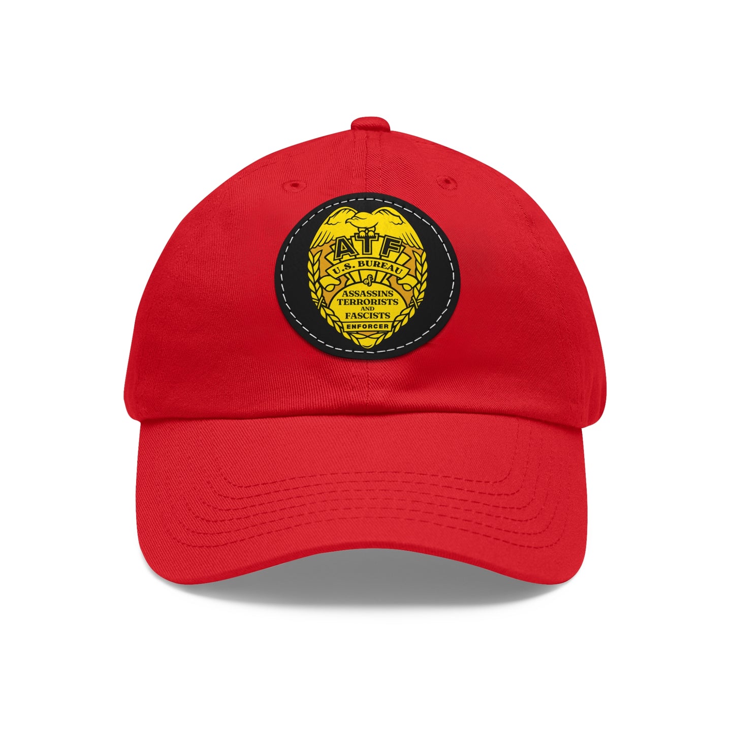 ATF! Dad Hat with Leather Patch (Round)