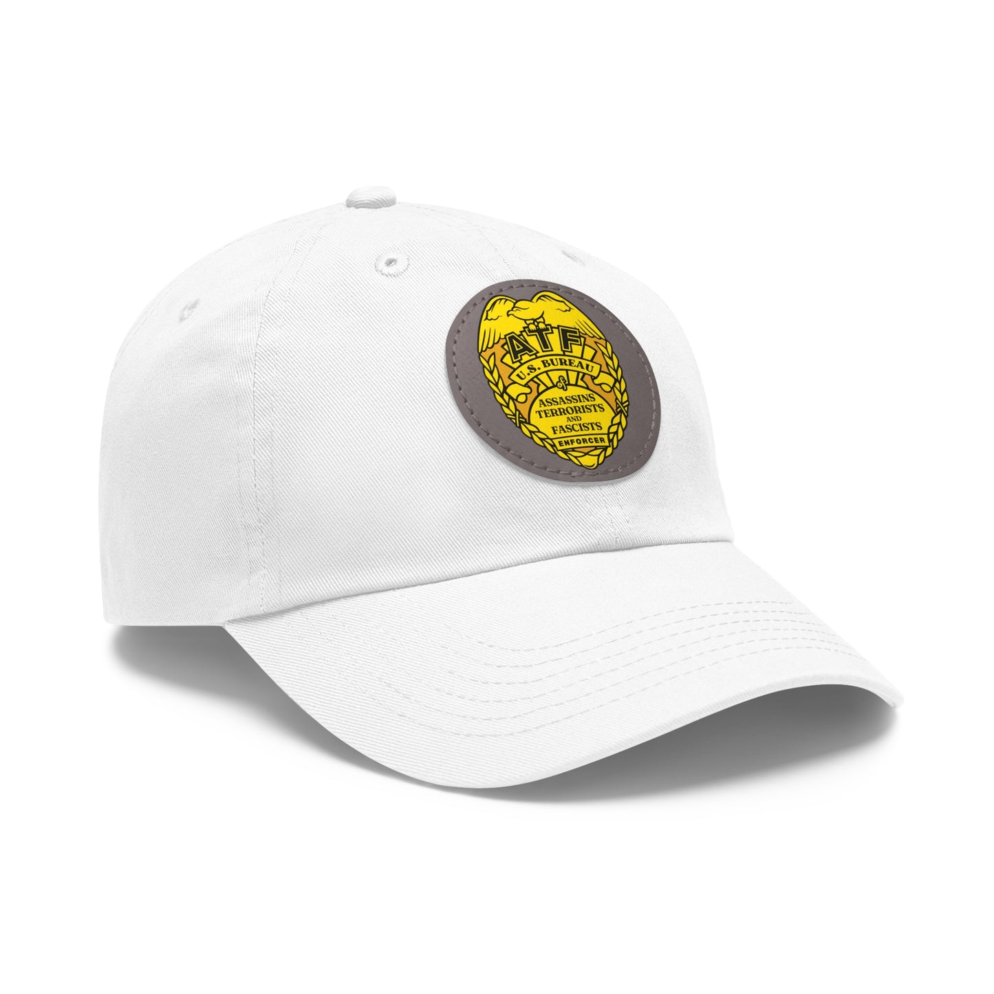 ATF! Dad Hat with Leather Patch (Round)