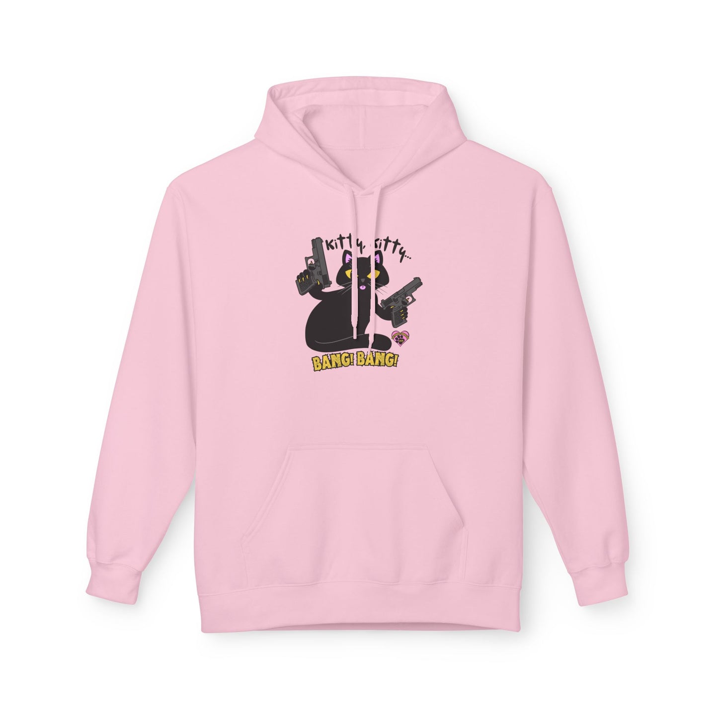 Kitty, Kitty, Bang, Bang! Unisex Midweight Softstyle Fleece Hoodie