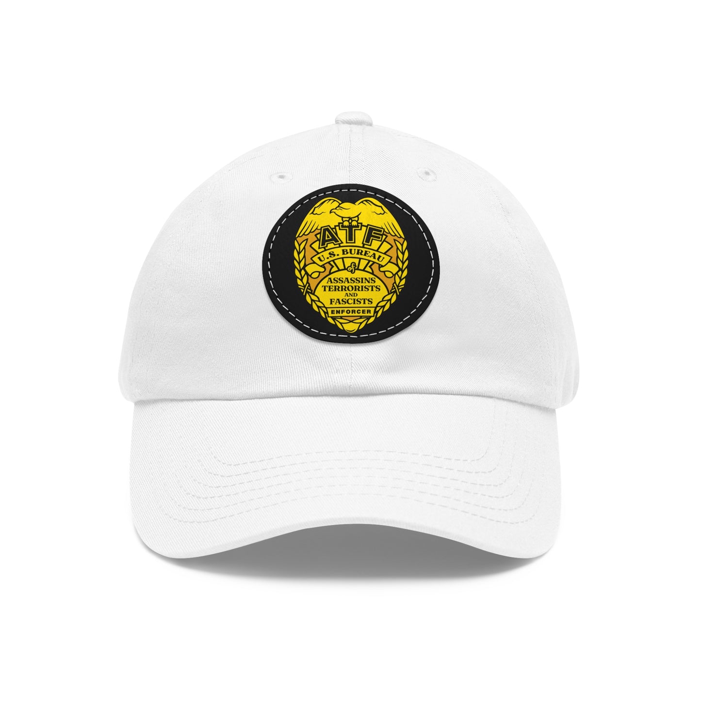 ATF! Dad Hat with Leather Patch (Round)