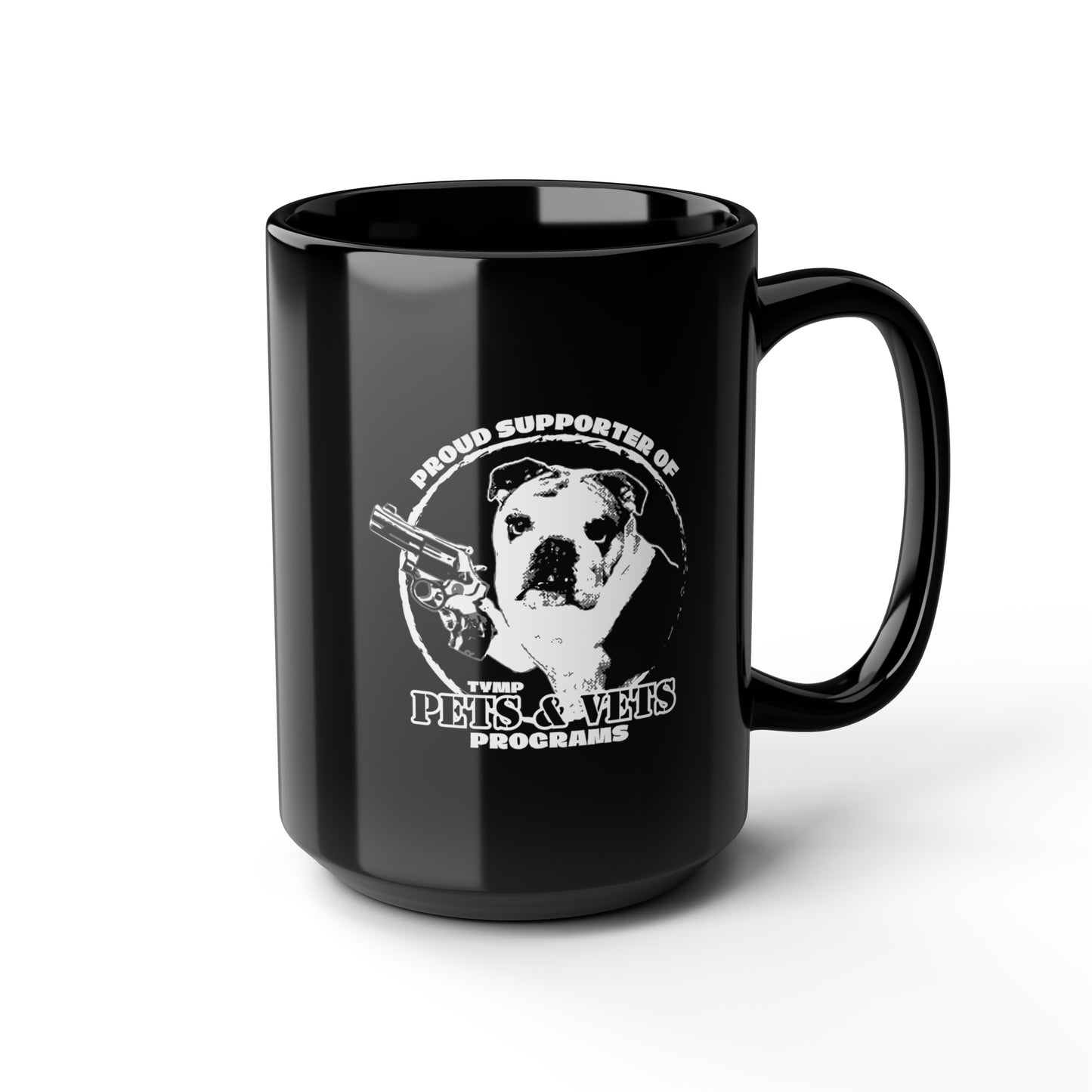 P&V Supporter Black Mug, 15oz