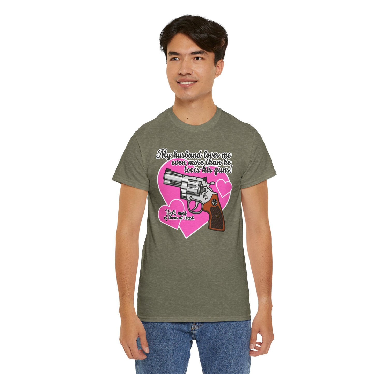 My Husband Loves Me...! Unisex Heavy Cotton Tee