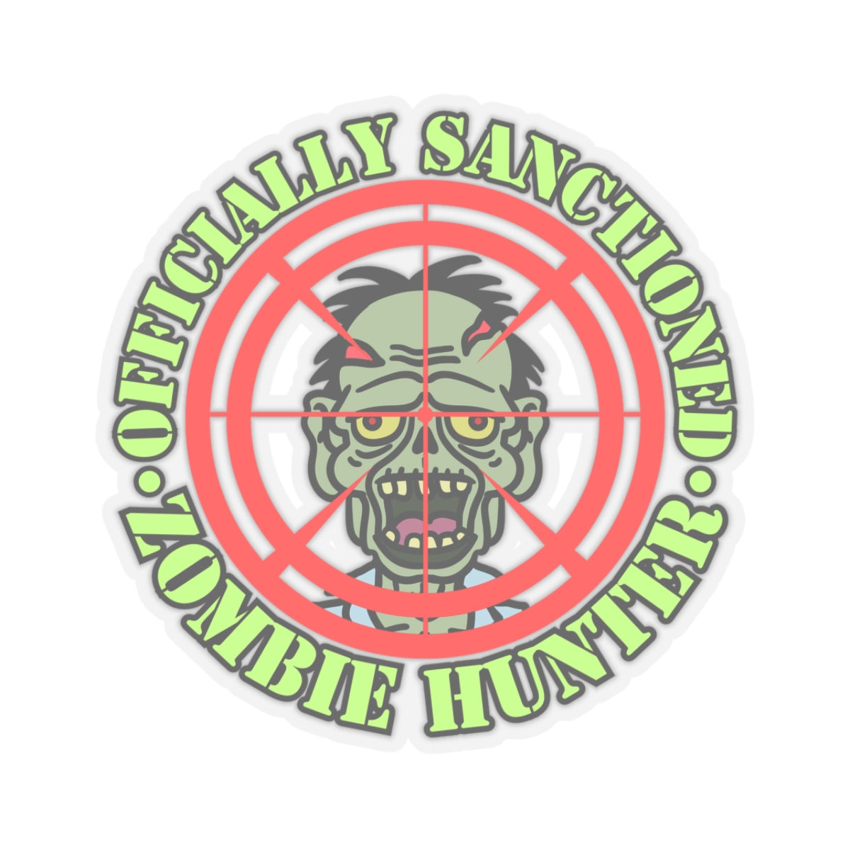 Zombie Hunter Kiss-Cut Stickers