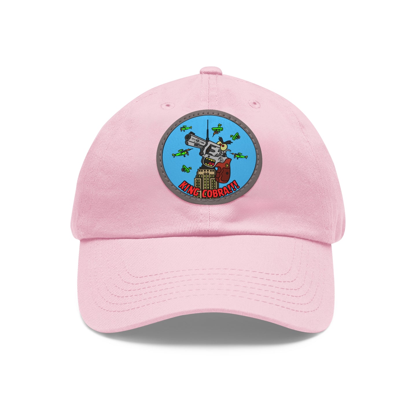 King Cobra!!! Dad Hat with Leather Patch (Round)