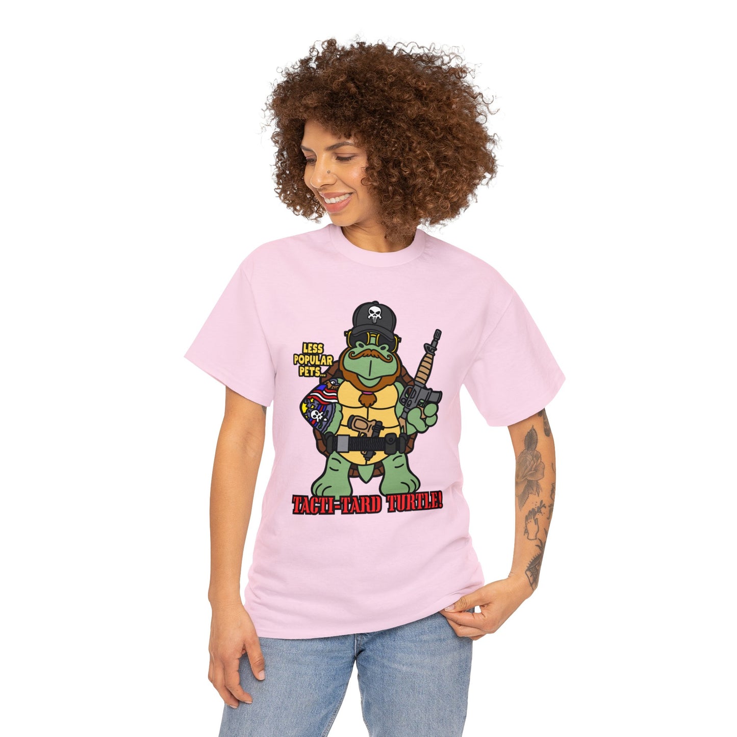 Tacti-Tard Turtle! Unisex Heavy Cotton Tee
