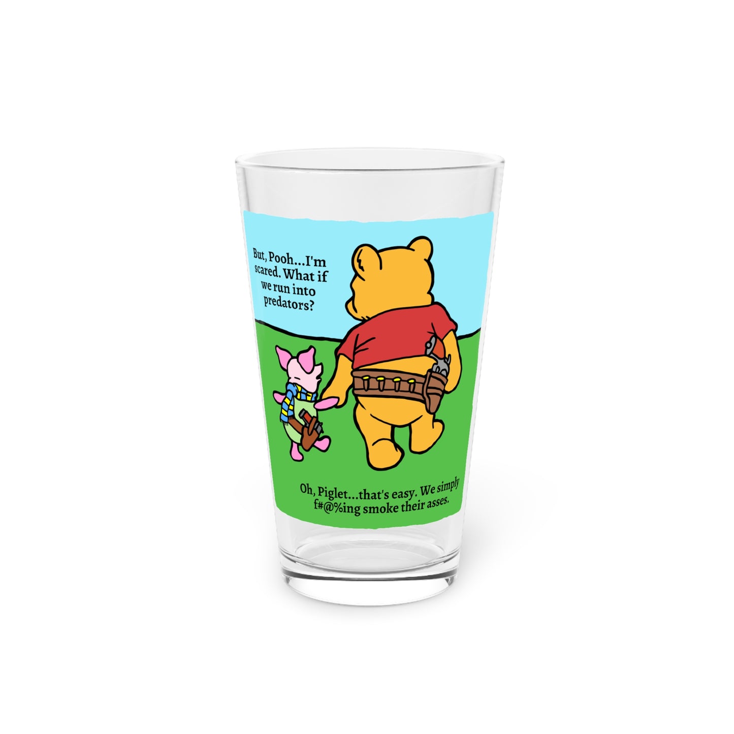 Pew & Piglet! Pint Glass, 16oz