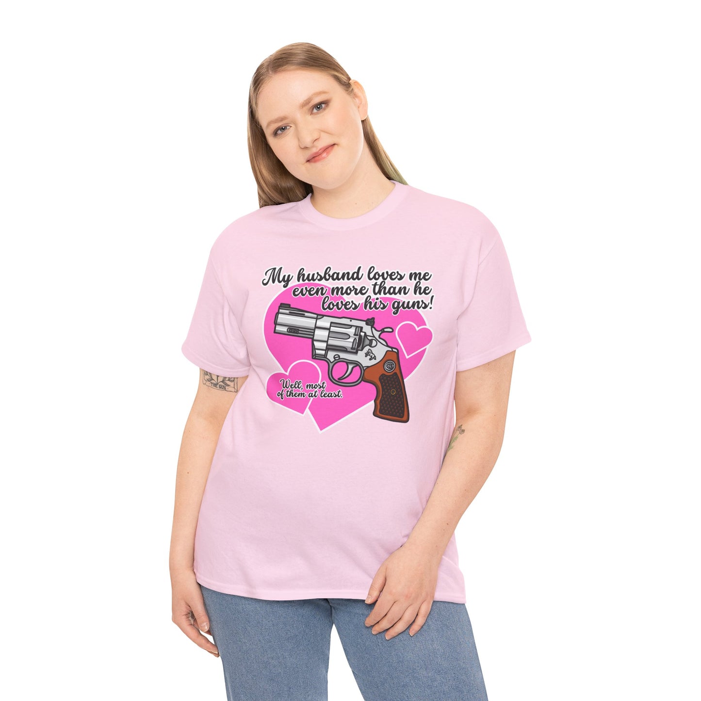 My Husband Loves Me...! Unisex Heavy Cotton Tee