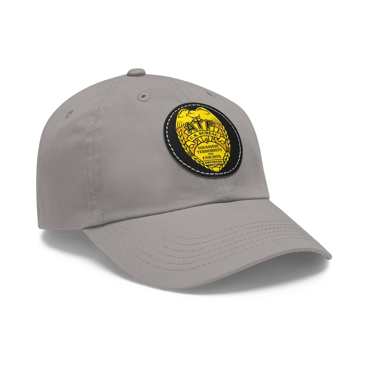 ATF! Dad Hat with Leather Patch (Round)