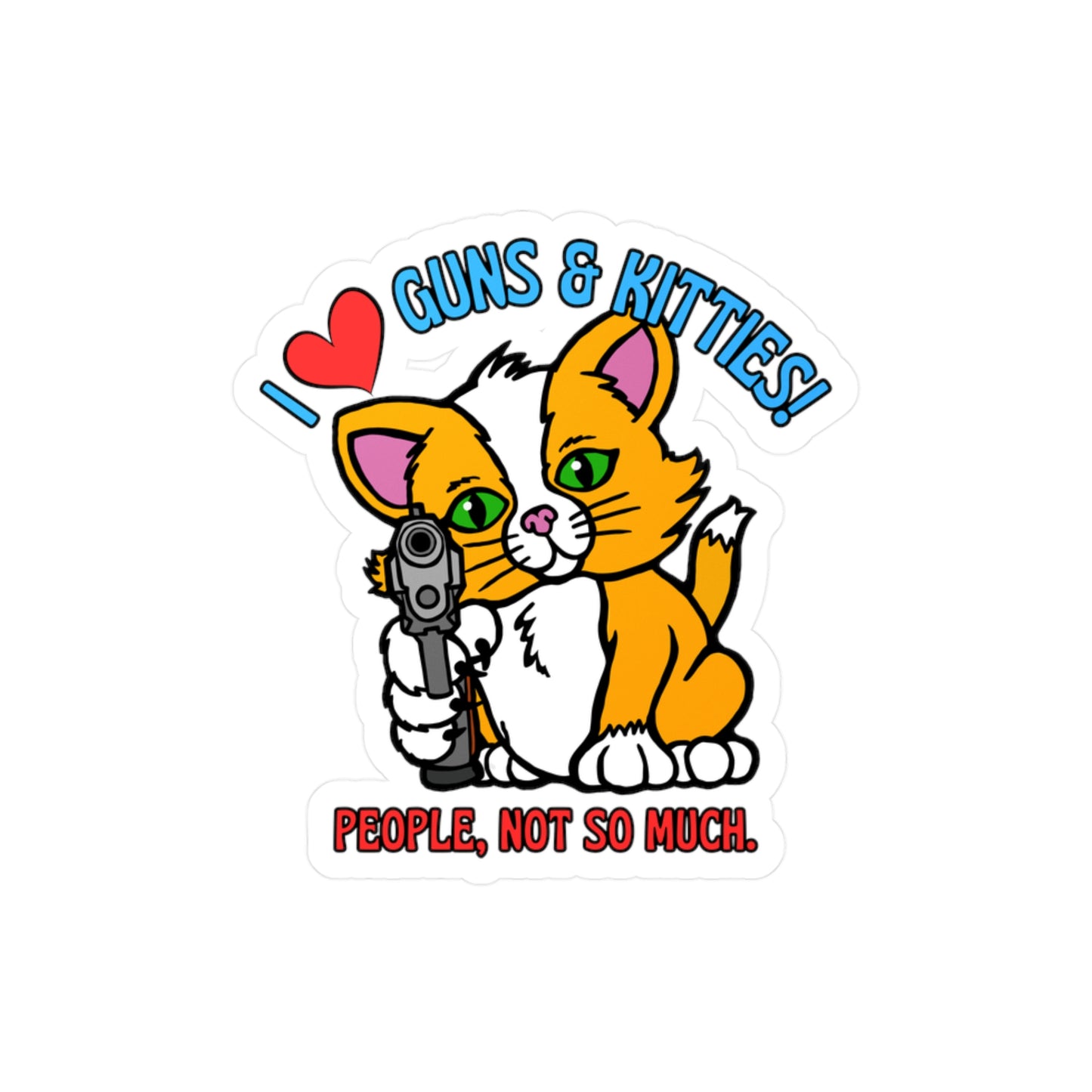 Guns & Kitties! Kiss-Cut Vinyl Decals