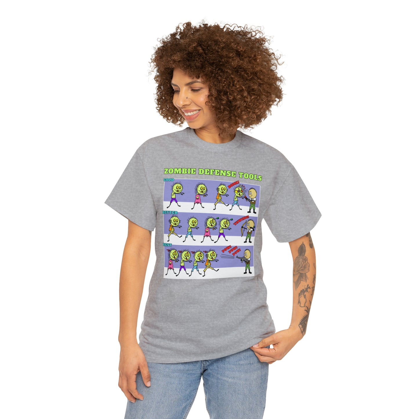 Zombie Defense Tools Unisex Heavy Cotton Tee