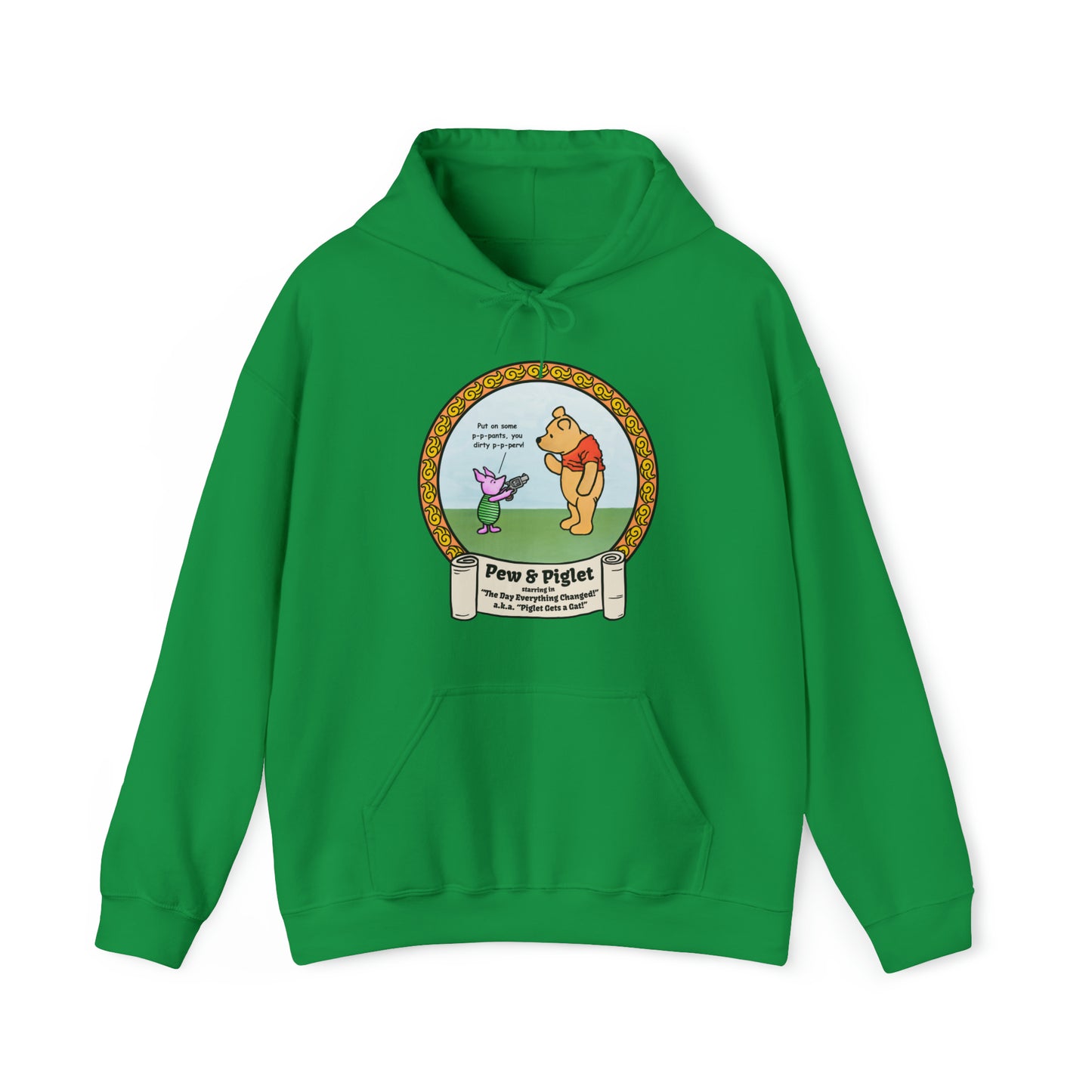 Piglet Gets a Gat! Unisex Heavy Blend™ Hooded Sweatshirt