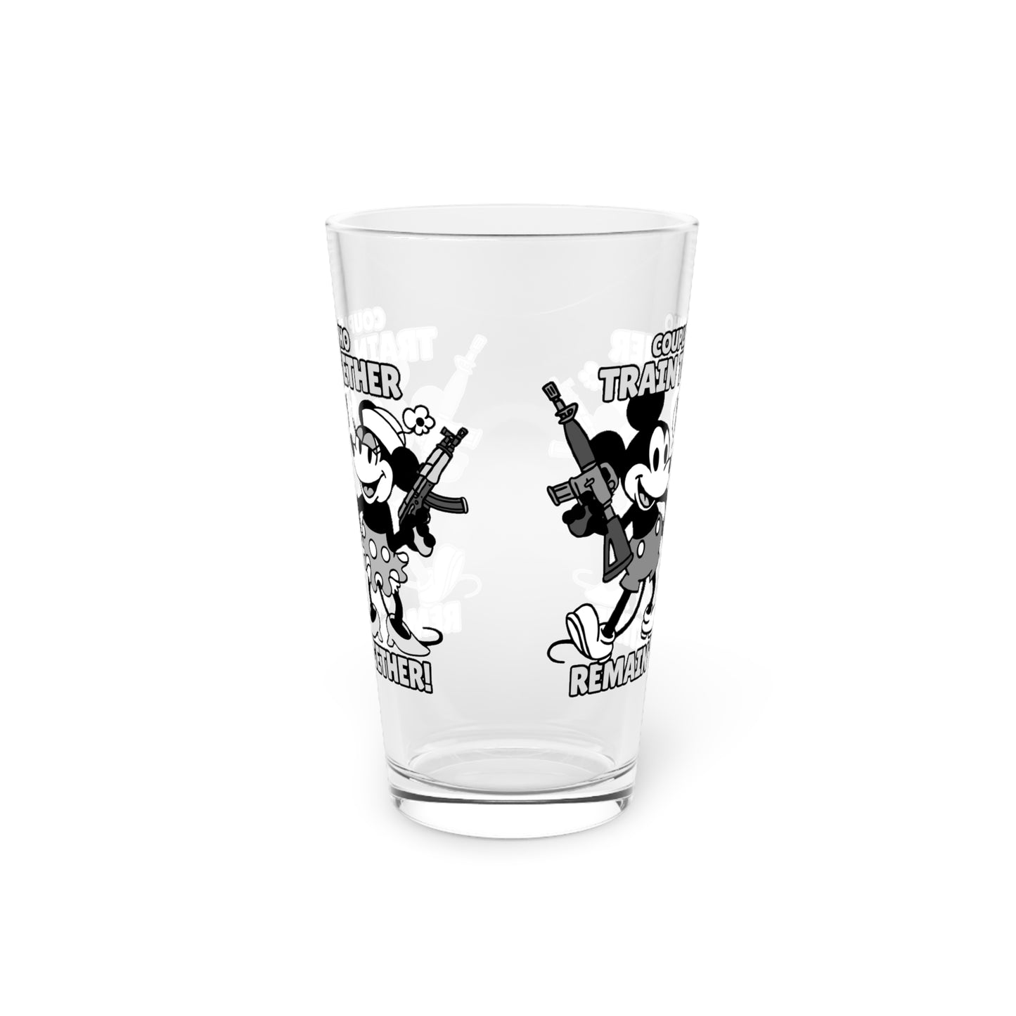 Train Together (2 sided) Pint Glass, 16oz