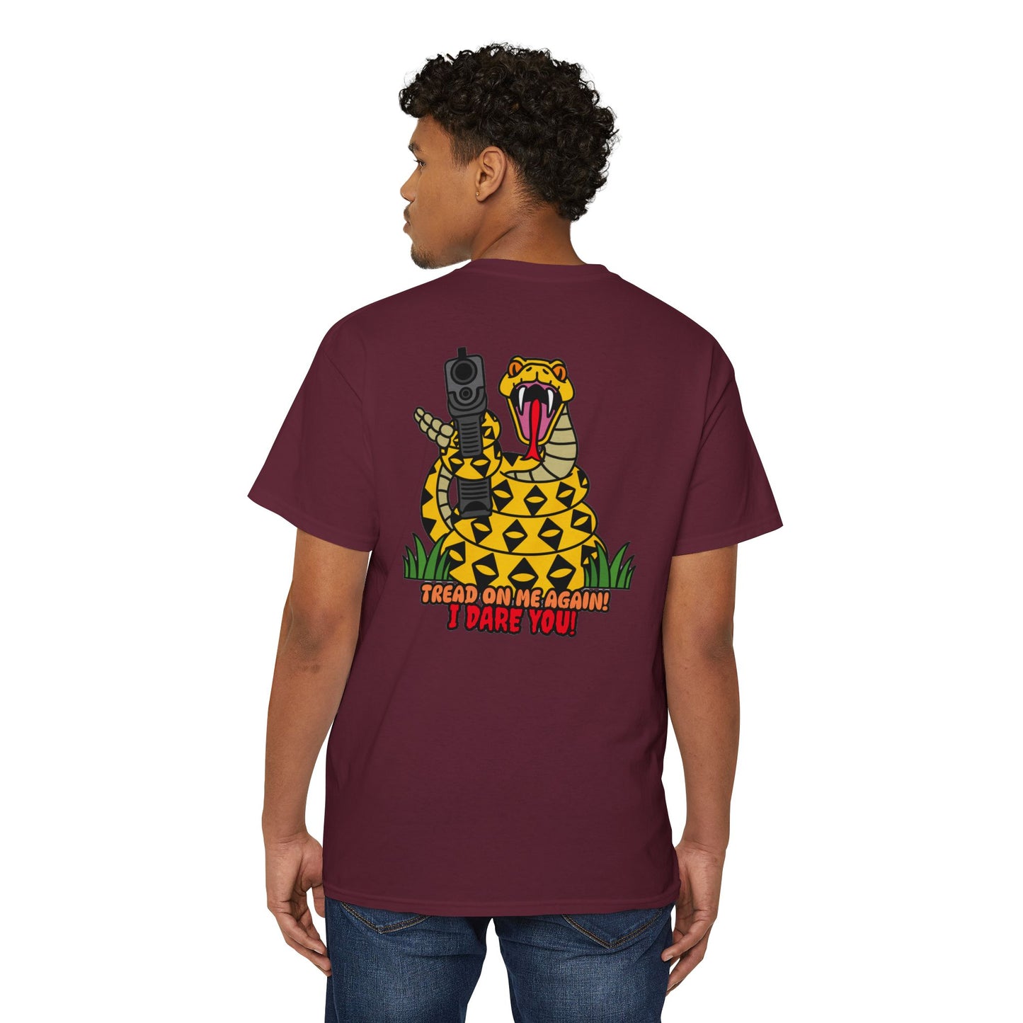 Tread On Me Again! I Dare You! heavy Pocket Tee