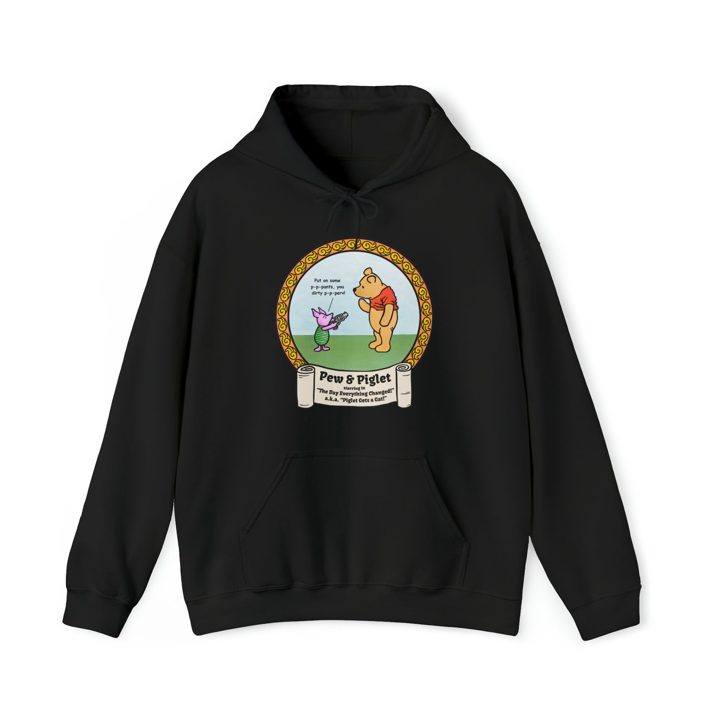 Piglet Gets a Gat! Unisex Heavy Blend™ Hooded Sweatshirt