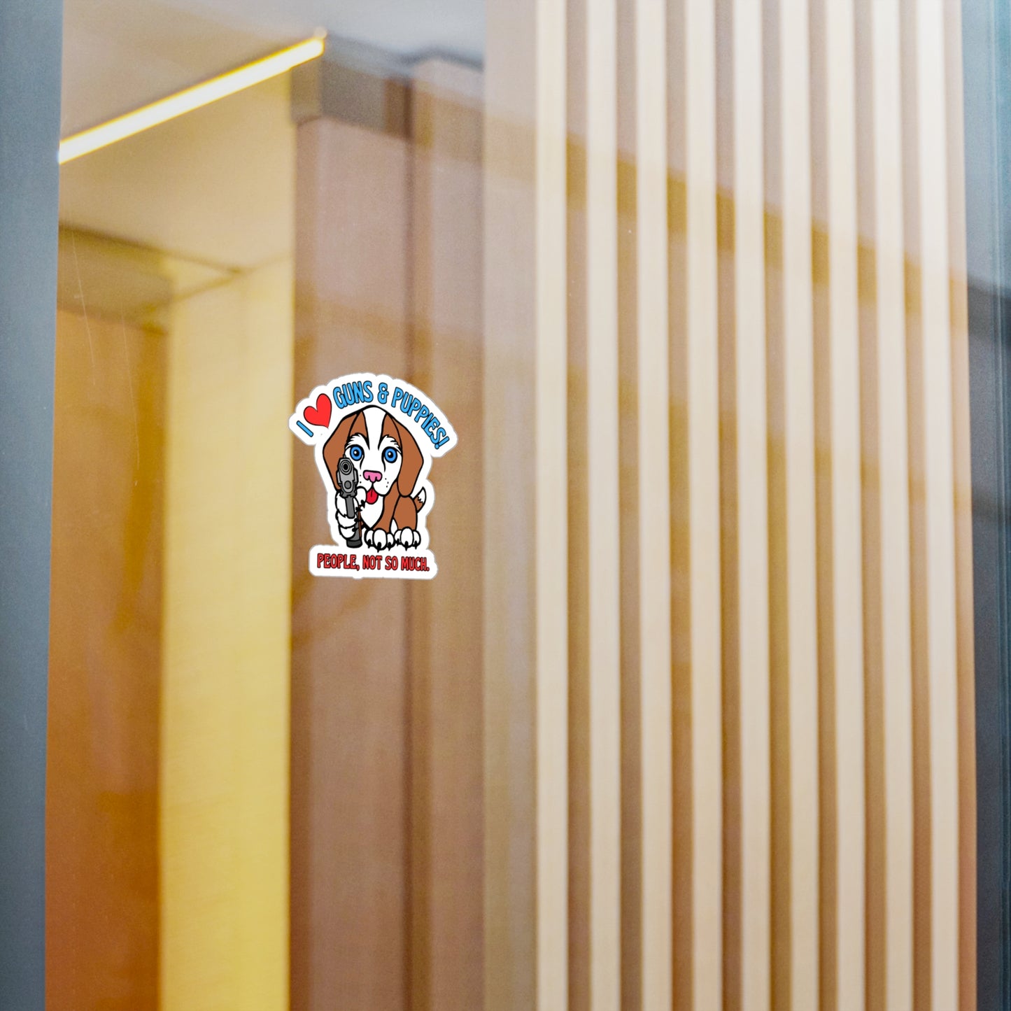 Guns & Puppies! Kiss-Cut Vinyl Decals