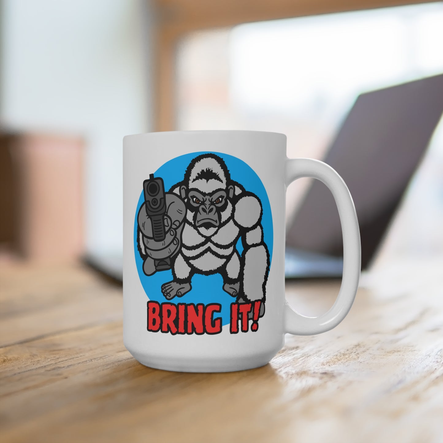 Funny Gorilla Mug, 15oz "Bring It!"