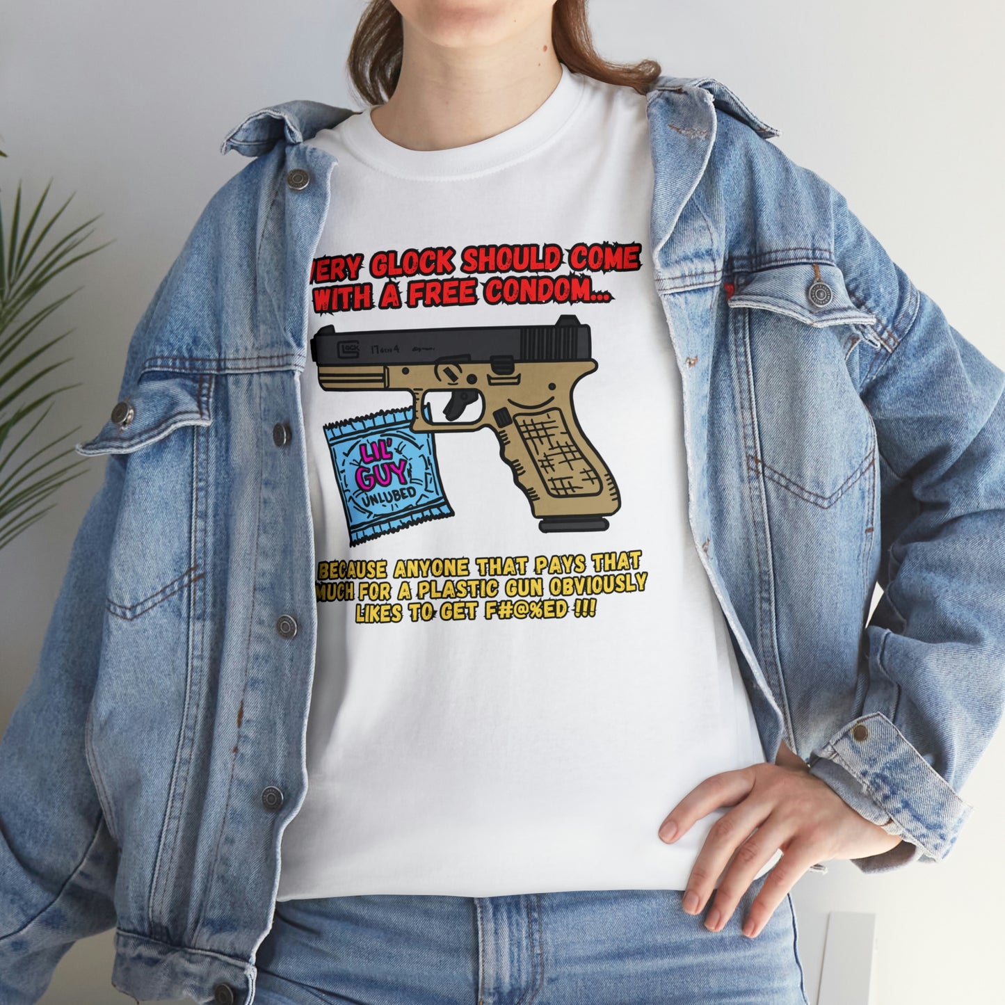 GLOCK CONDOM Unisex Heavy Cotton Tee