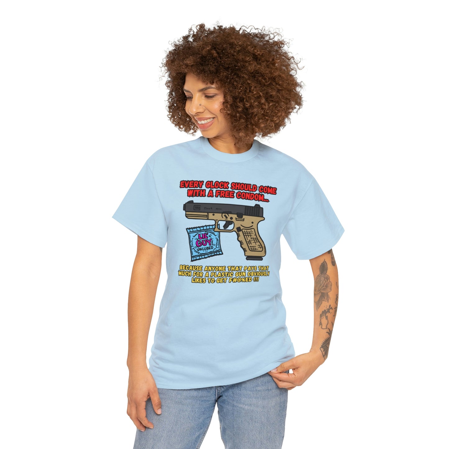 GLOCK CONDOM Unisex Heavy Cotton Tee