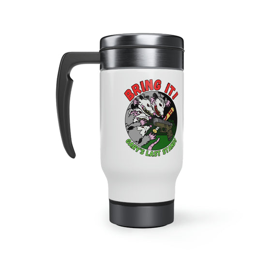 Bring It! Stainless Steel Travel Mug with Handle, 14oz