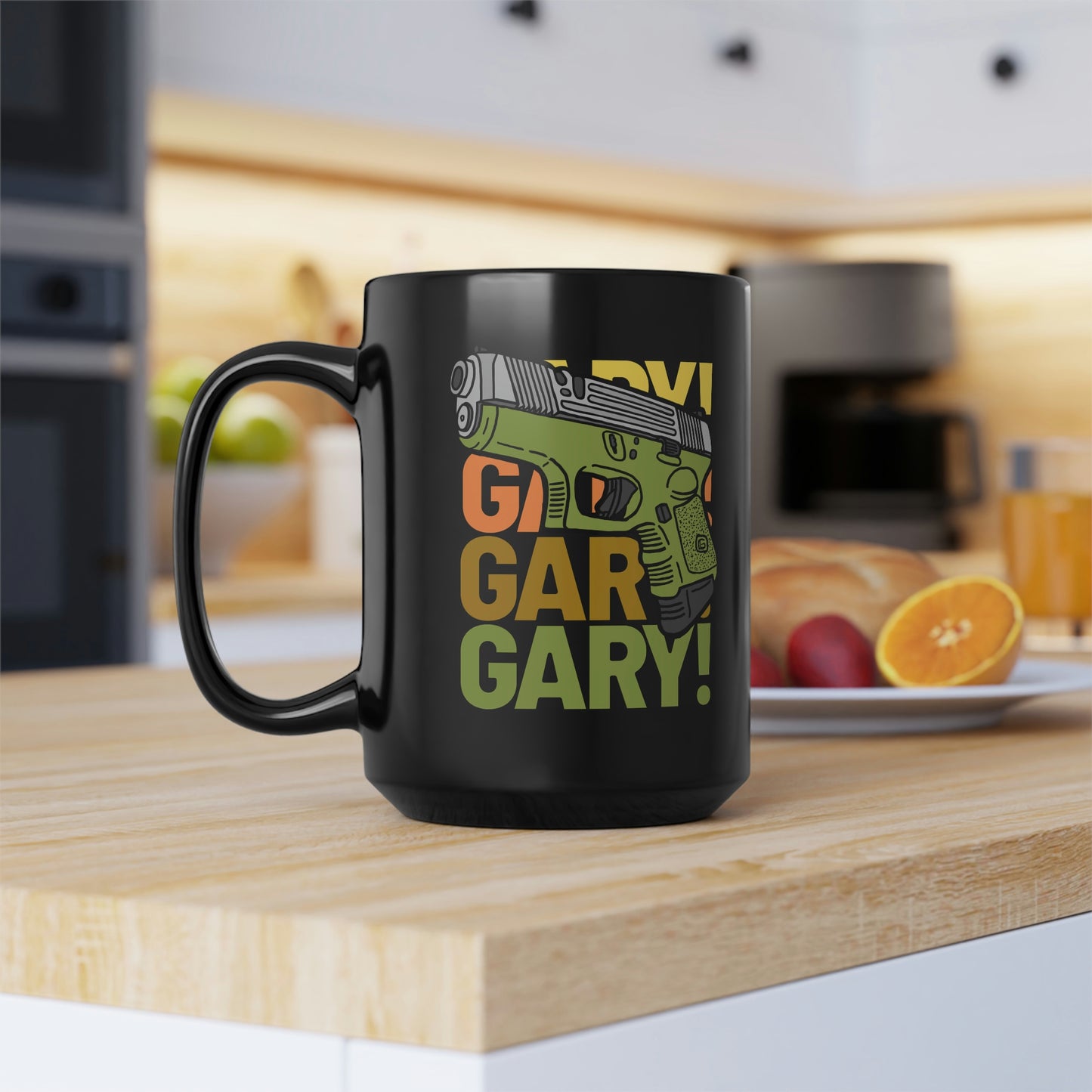 Gary the Glock Black Mug, 15oz