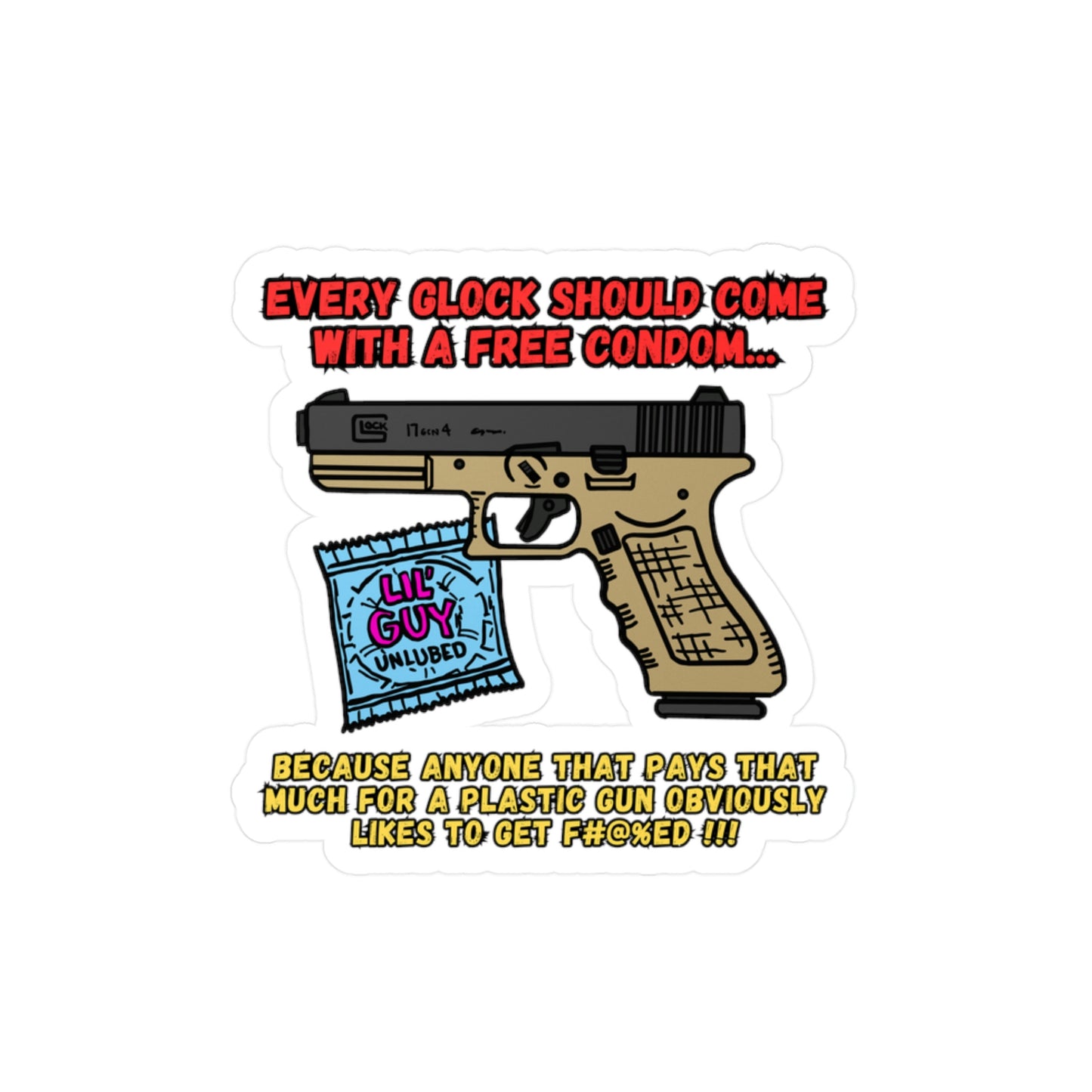 Glock/Condom Kiss-Cut Vinyl Decals